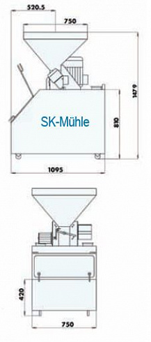 Зернодробилки HIMEL серии SK 